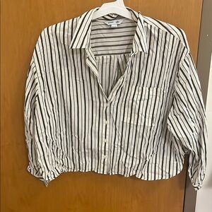 Striped Button-Up Shirt